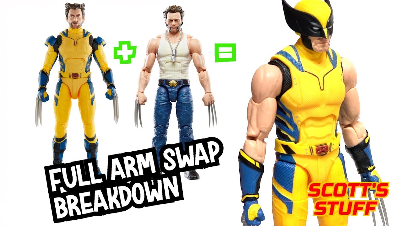 How to Swap Arms and Gauntlets from One Wolverine Figure to the Other | Marvel Legends Kitbash