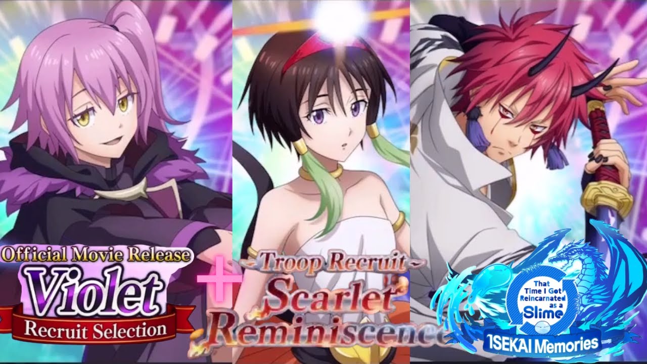 SLIME ISEKAI Memories: Violet Recruit Selection + Scarlet Reminiscence Troop Recruit Banner Summons
