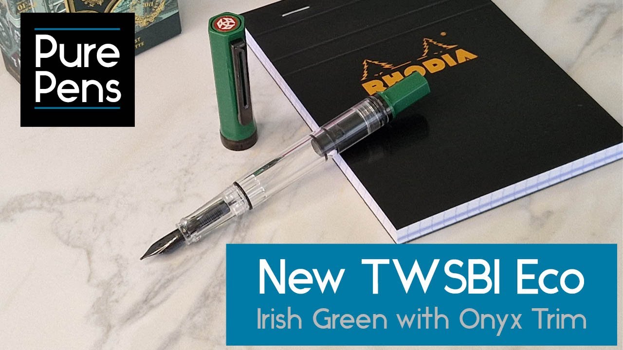 NEW TWSBI Eco Irish Green with Onyx Trim