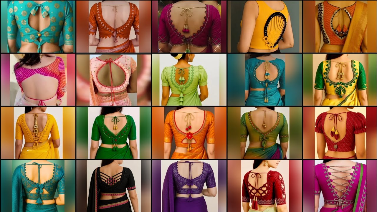 💯💥 60+ Latest Blouse back neck Designs/ New blouse design 2025 / New model blouse/ blouse ke design