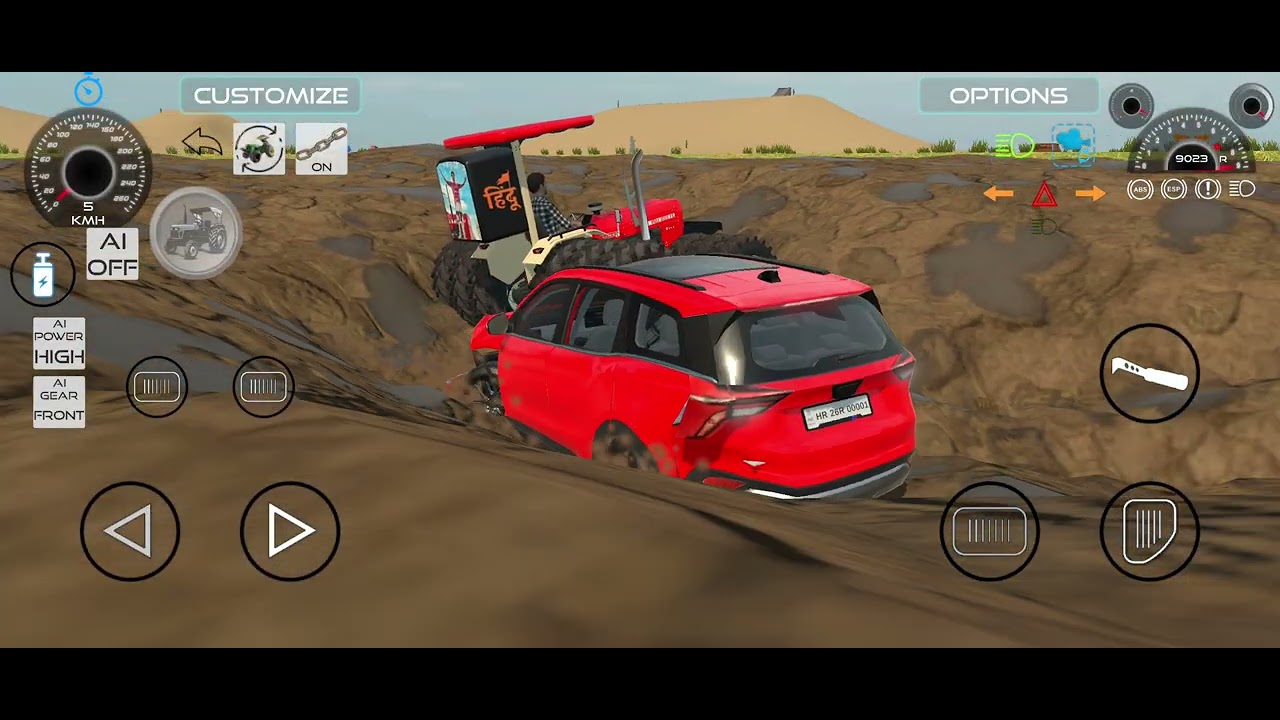 Resuce the Cars Bolero SUV   into a muds by tractors  🚜🚜 in a game #indianvehiclessimulator3dvide