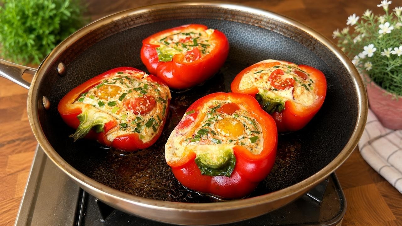 Why everyone is putting eggs inside bell peppers! (So good!)