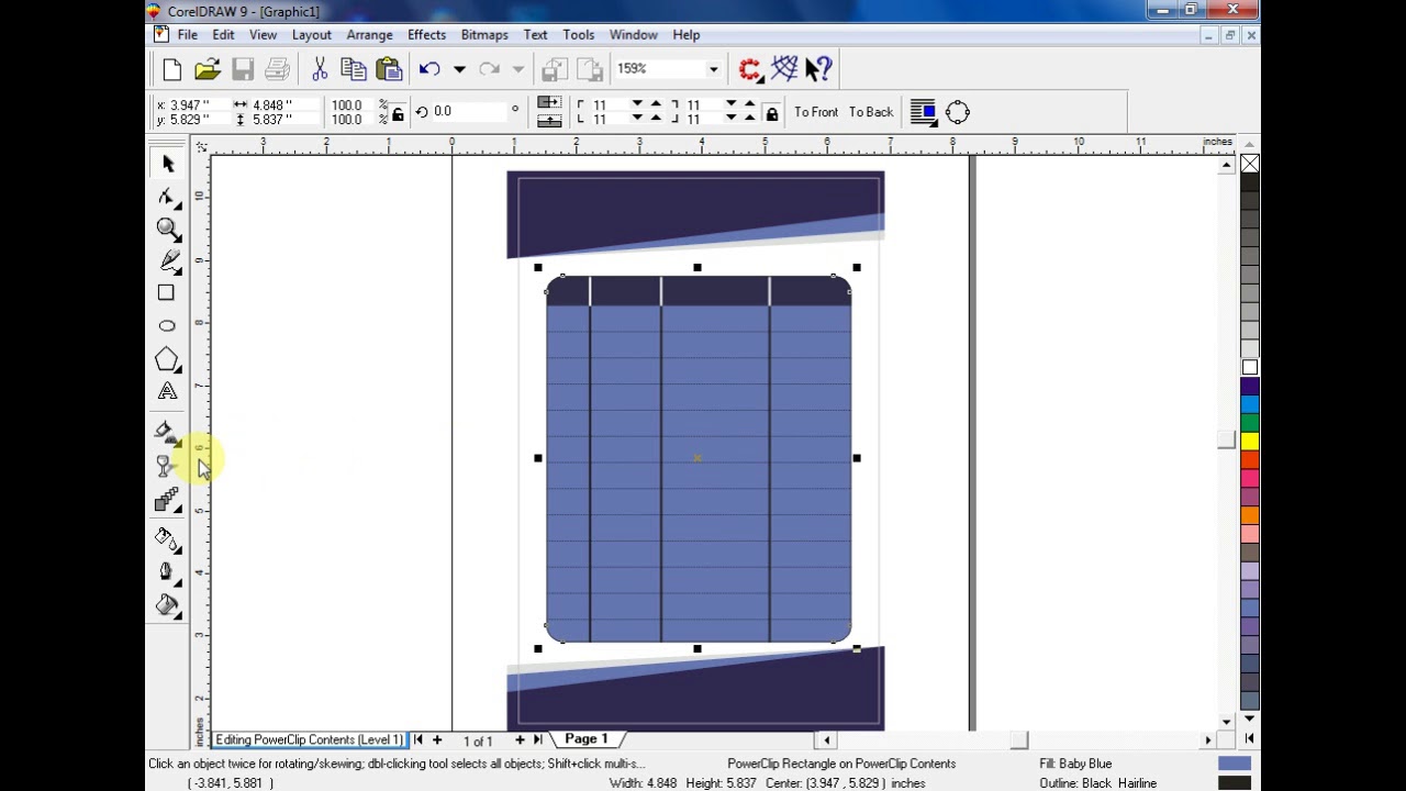 create a business bill book design using coreldraw