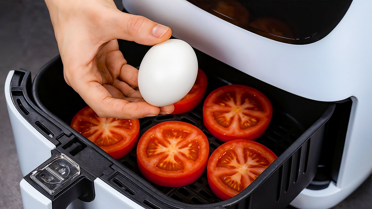 Put an Egg and Tomato in the Air Fryer… and THIS Happens!
