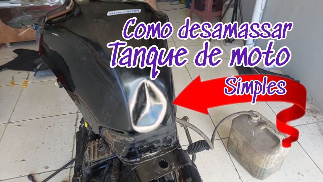 como desamassar tanque de moto com ferramenta simples