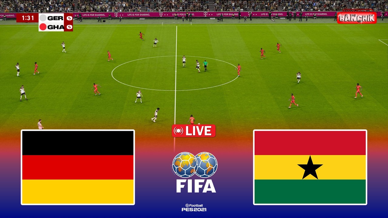 🔴Germany vs Ghana - International Friendly Match 2026 | Pes 21 Simulation Gameplay