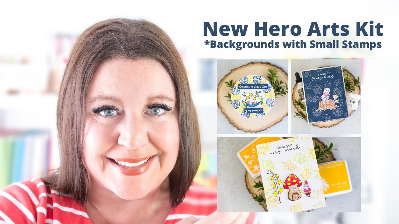 NEW Hero Arts Kit + 3 Ways to Make a Stamped Background with Small Stamps