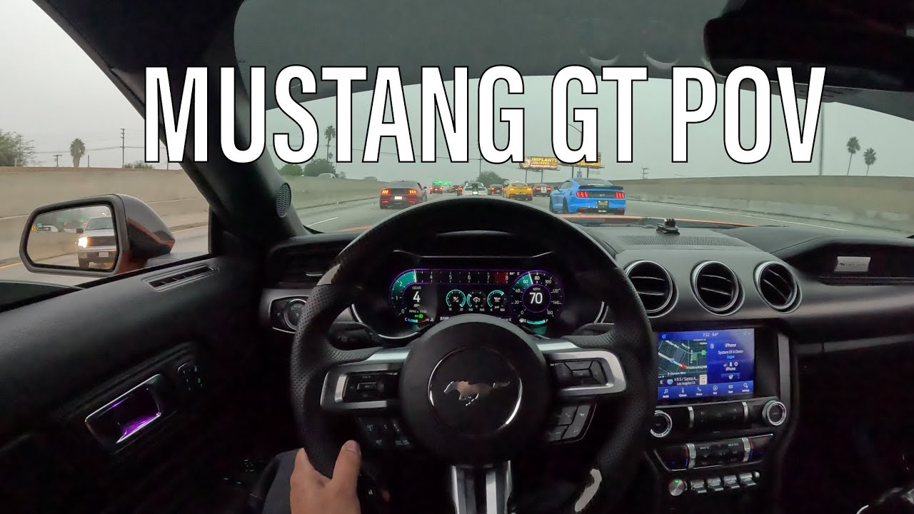 CHASING down mustangs in S550 Mustang GT (POV)