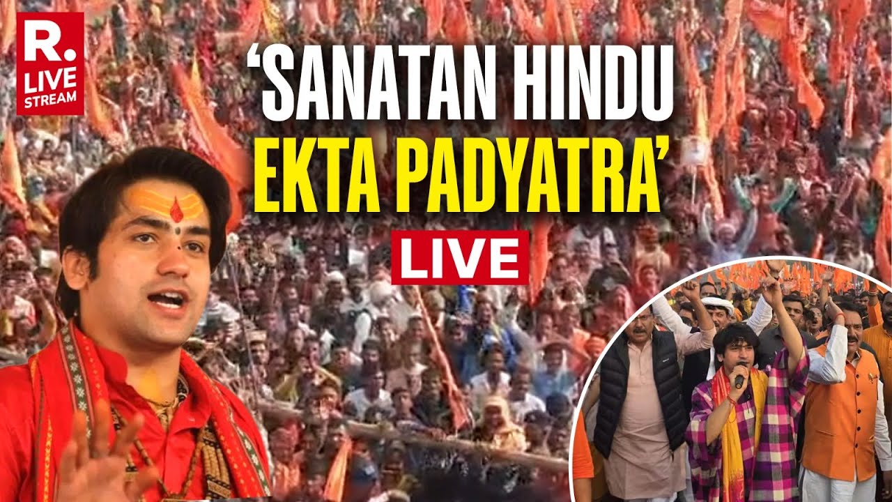 Dhirendra Shastri Leads &lsquo;Sanatan Hindu Ekta Padyatra&rsquo; | Bageshwar Dham Sarkar | LIVE