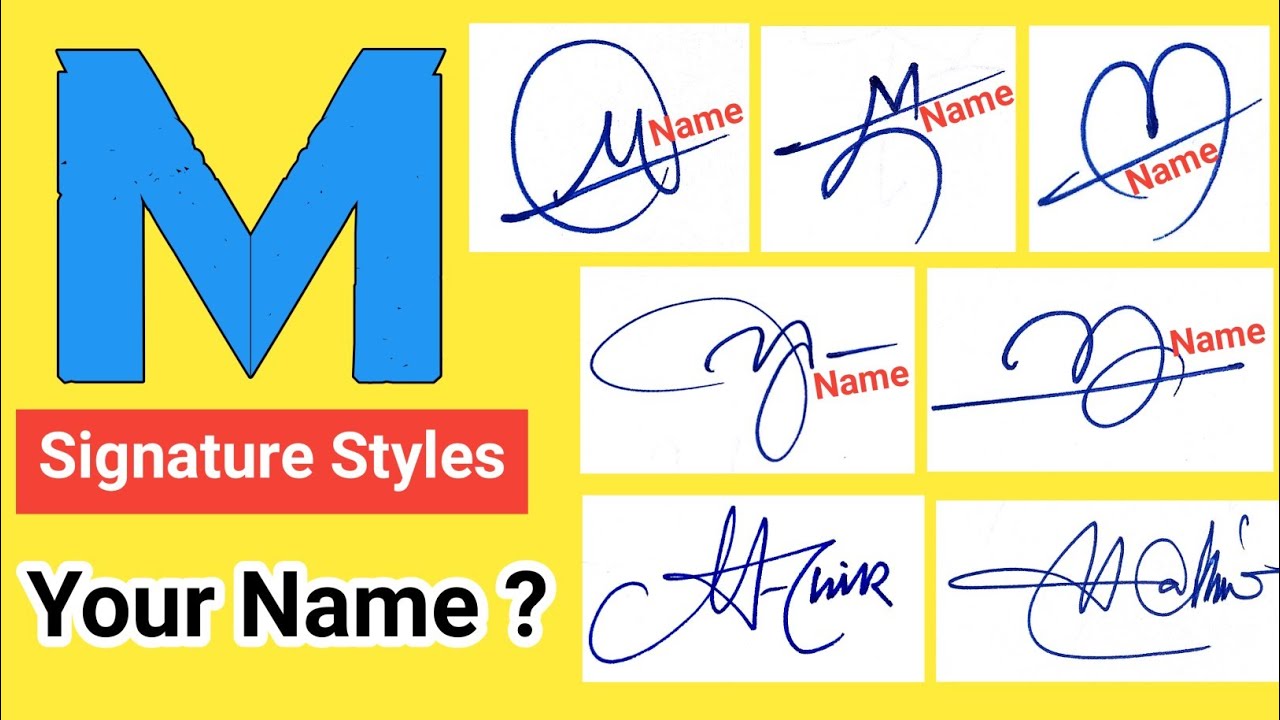 ✅ M Signature Style | Signatures Style Of My Name | Letter M Signature