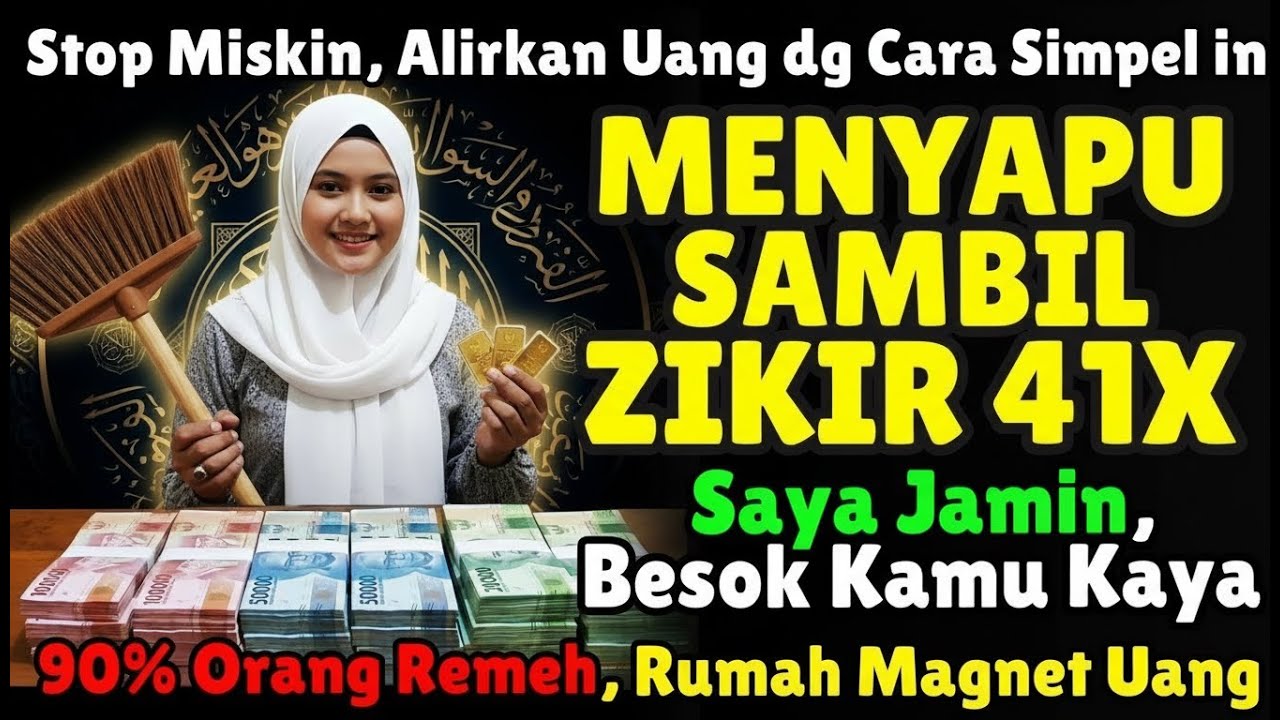 MENGAPA MASIH MISKIN⁉️ Lakukan Ini 41x Saat Menyapu, Hidup Anda Berubah Kaya Raya
