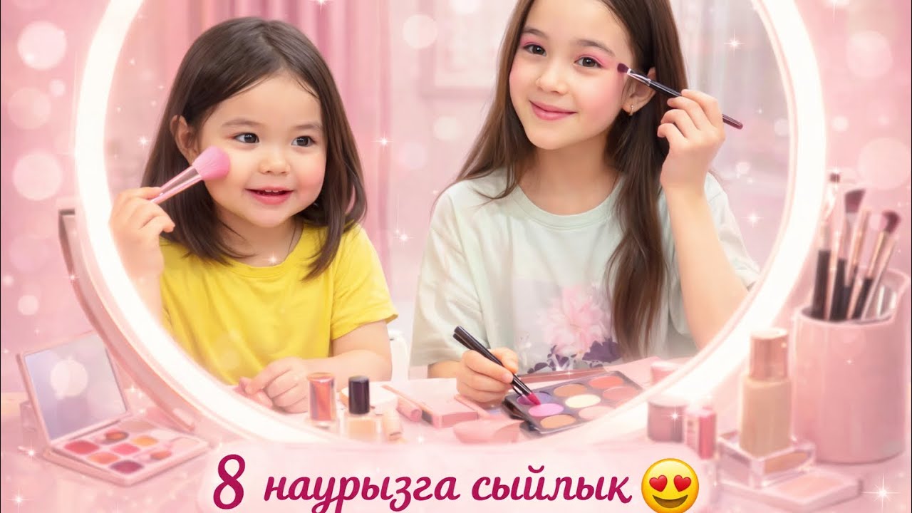 Ханшайым мен Айшаның сыйлығы 😍😍😍💐💐💐💕💕💕💄#трендытиктока #family #cutebaby #funny #vlog 