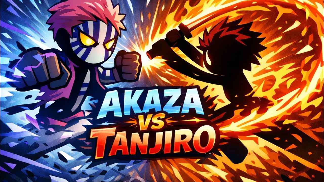 AKAZA vs TANJIRO KAMADO (sun mastered)-Stick Nodes animation