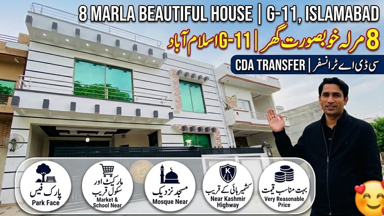 8 Marla Beautifull Solid House Like Brand New Cda transfer For Sale  