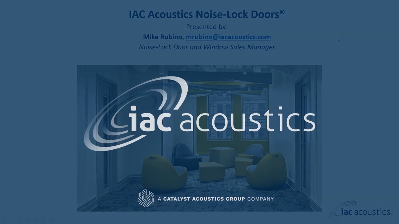 Noise-Lock Acoustic Doors Overview Webinar