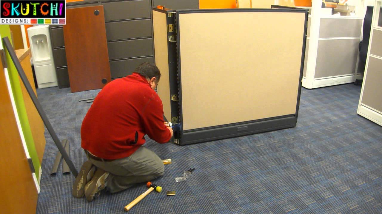 Office Call Center Cubicle Furniture Installation Process By SKUTCHI Designs, Inc.