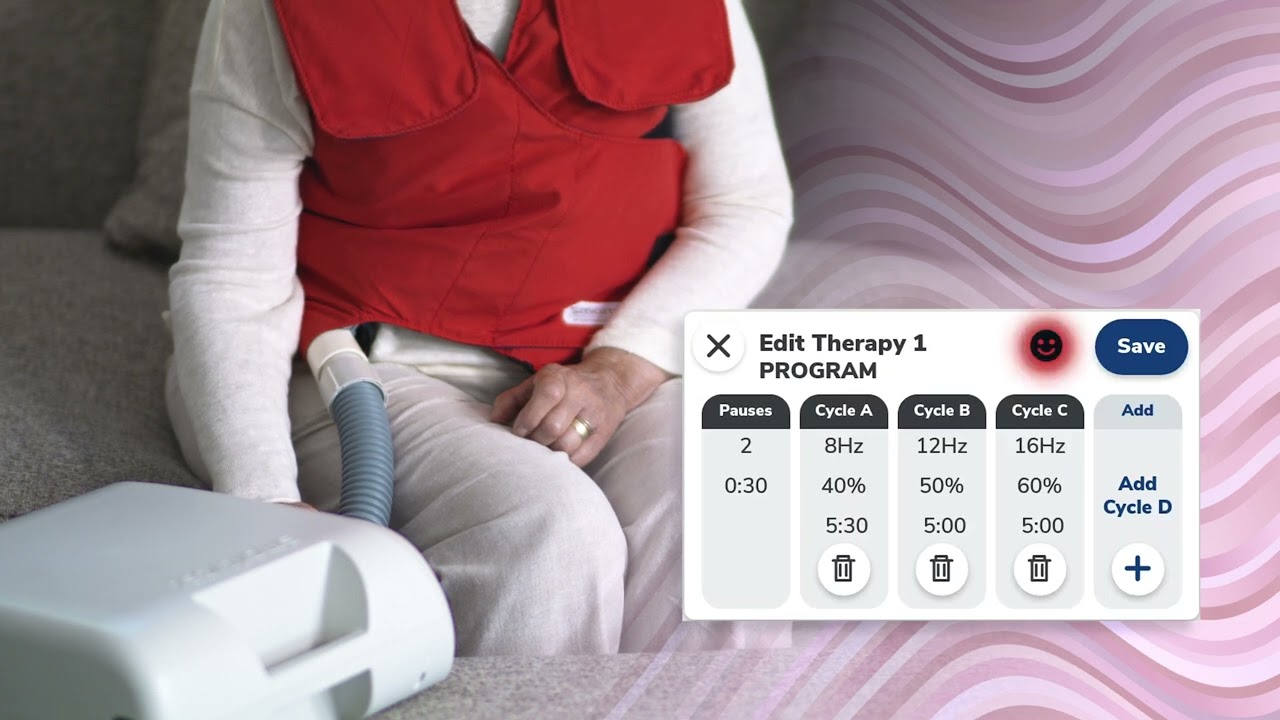 SmartVest Clearway Device Menu: Editing a Therapy