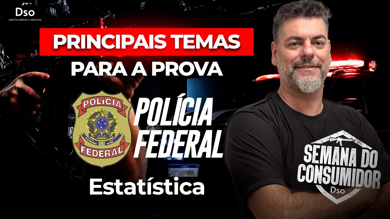 Principais temas para prova da Polícia Federal | Estatística | com Prof. Rodrigo Mendonça!