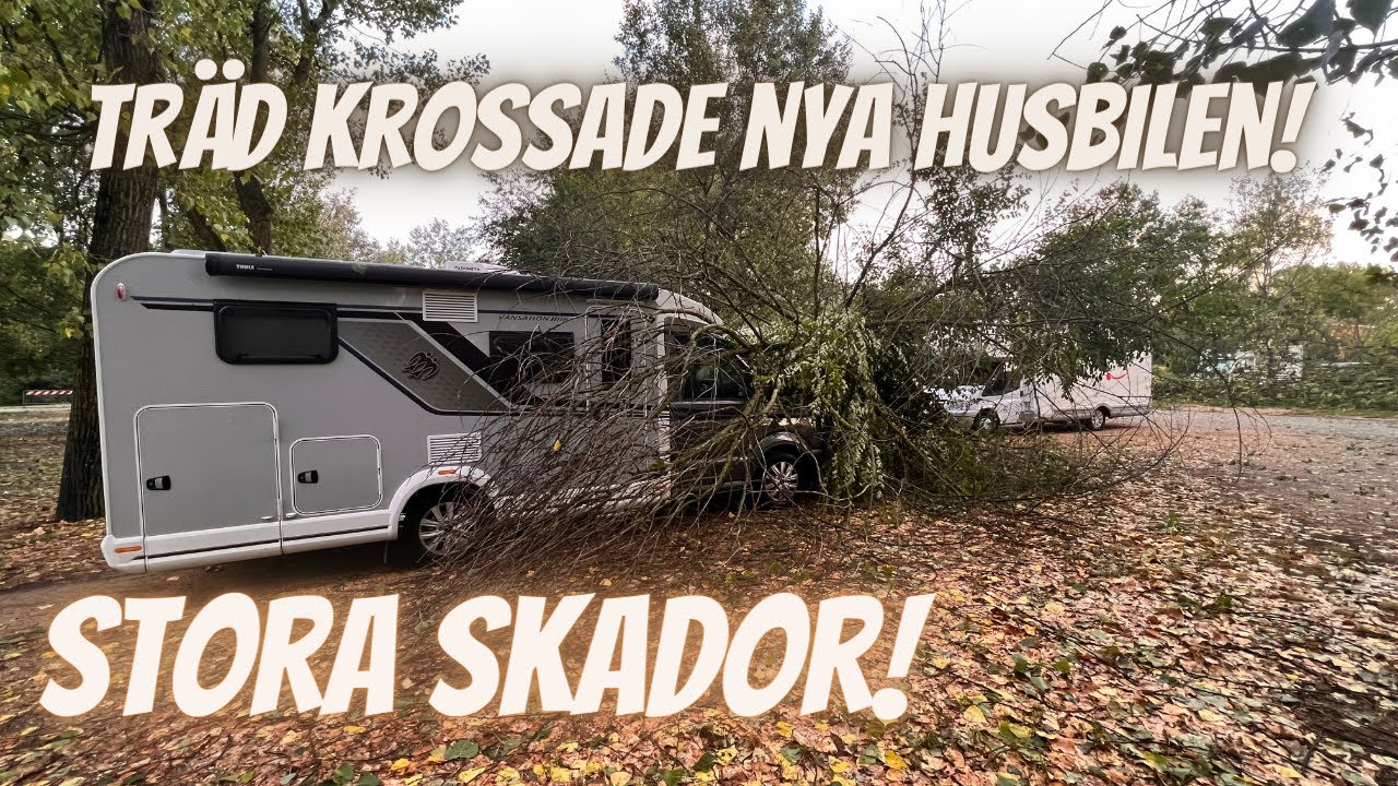 SKRÄCKNATT i HUSBILEN, ÅSKOVÄDER! HAGEL stora som TENNISBOLLAR! HUSBILEN och SEMESTERN FÖRSTÖRD!!!