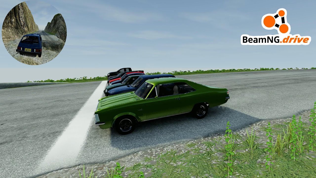 BEAMNG DRIVE - QUAL CARRO BRASILEIRO CONSEGUE CHEGAR NO FINAL DA LADEIRA INTEIRO.
