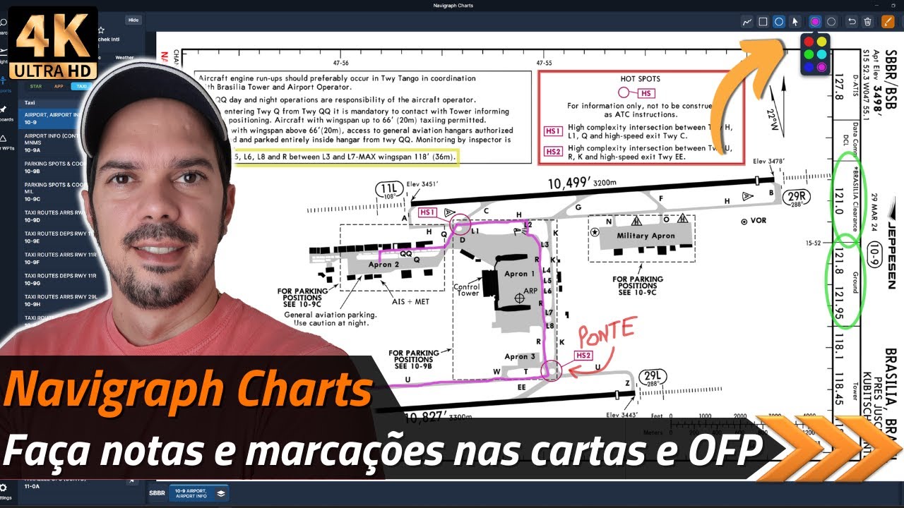 Navigraph CHARTS [4K]: fazendo anotações diretamente nas cartas Jeppesen e Simbrief OFP - EP228