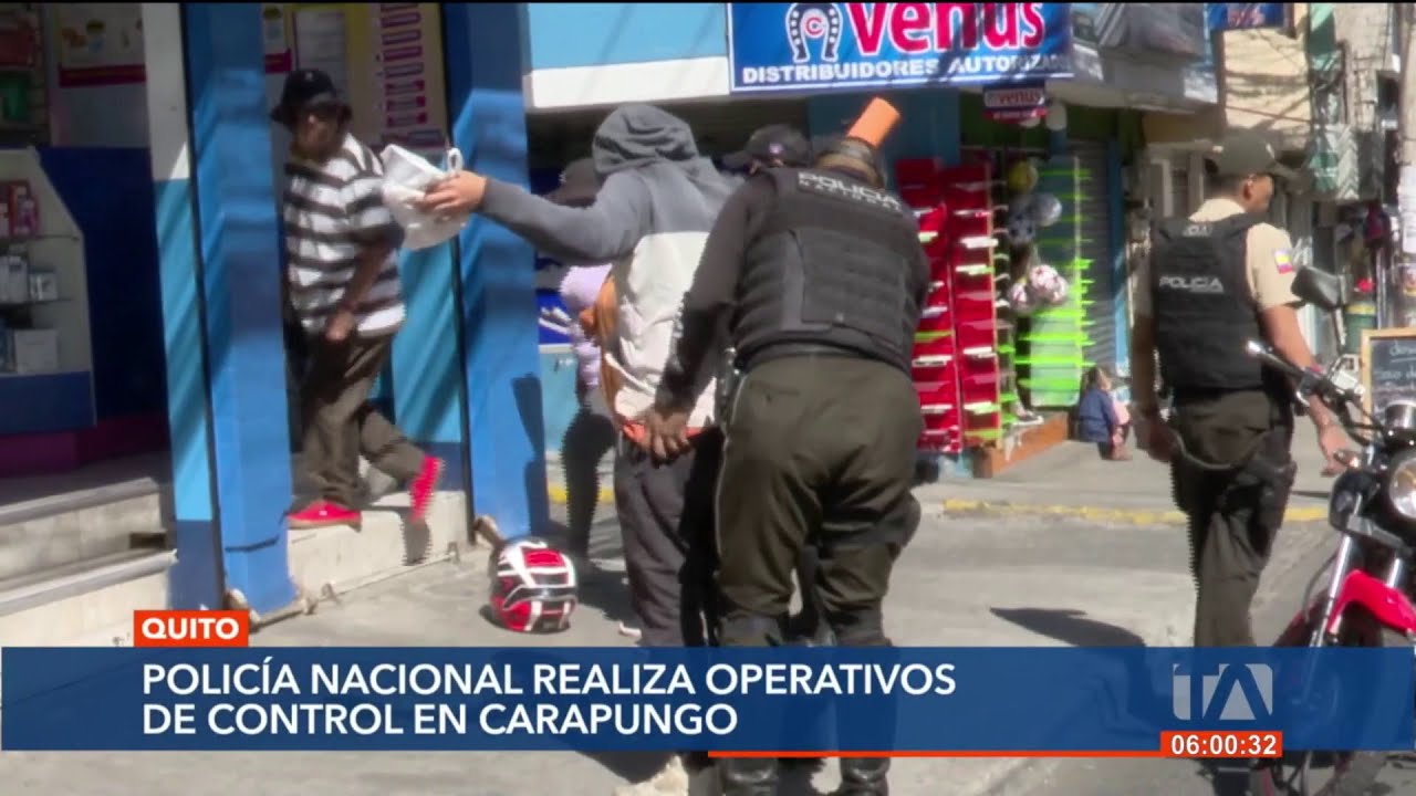 La Policía Nacional realizó un operativo de control en Carapungo, en el norte de Quito