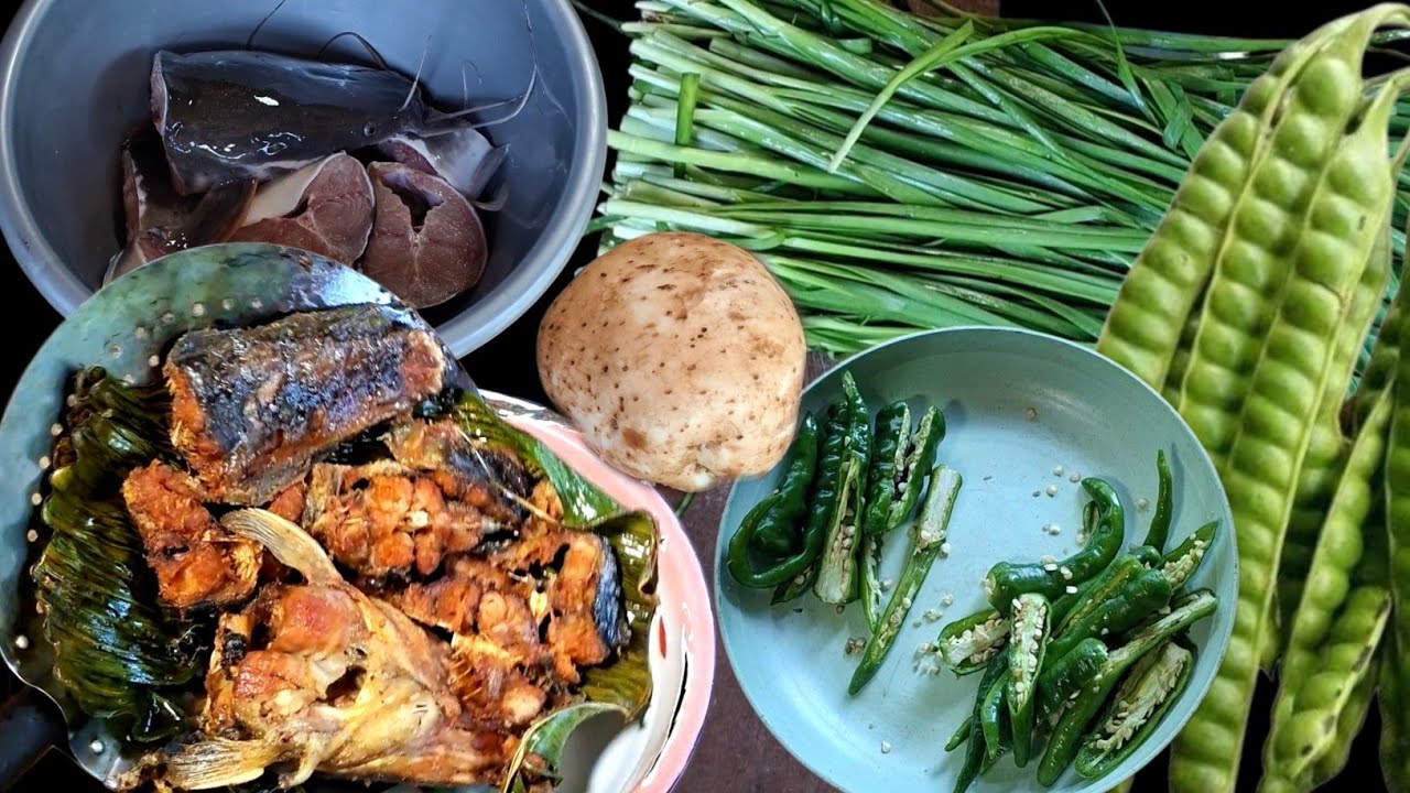 PRIA DESA SKILL DEWA!! masak sambal lele lalapan daun kenikir, lodeh kentang tahu toping daun kucai