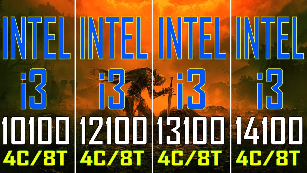 INTEL i3 10100 vs INTEL i3 12100 vs INTEL i3 13100 vs INTEL i3 14100 || PC GAMES TEST ||