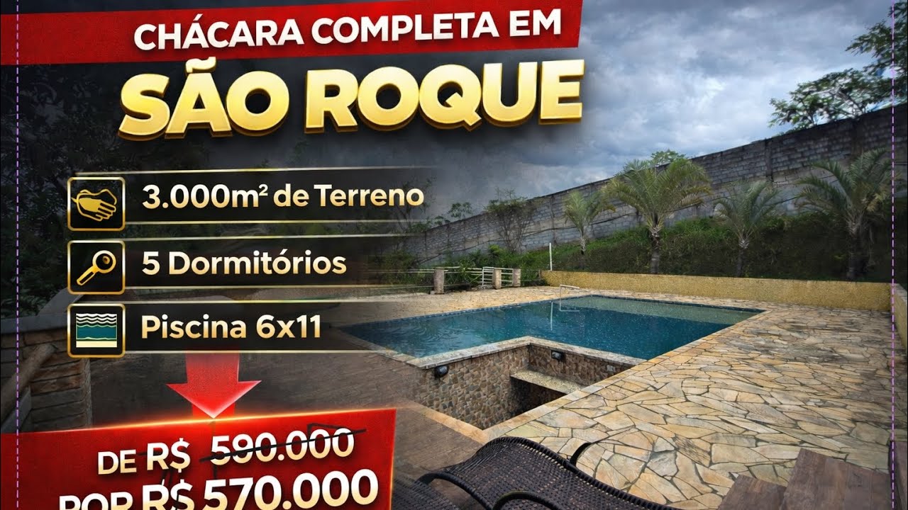 #341# ✨ MAIS QUE UMA CHÁCARA… UM REFÚGIO PARA SUA FAMÍLIA EM SÃO ROQUE ✨R$570.000,00