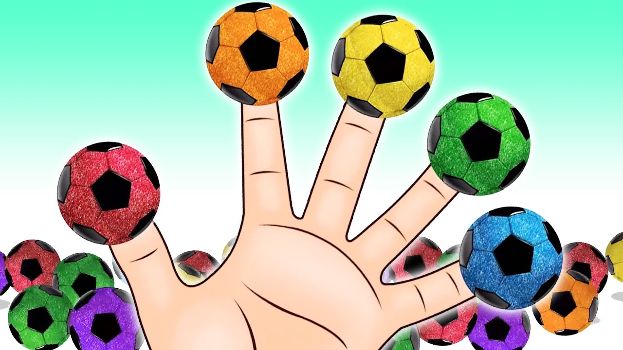 Família de dedos de bola de futebol ⚽ | Finger Family Rhymes | Músicas Infantis