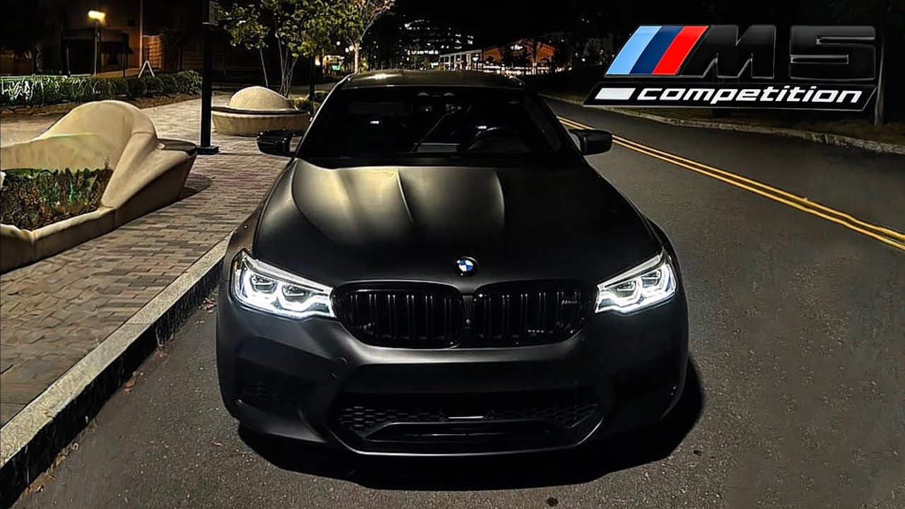 BMW F90 M5 Поздняя ночная поездка в город (4K)