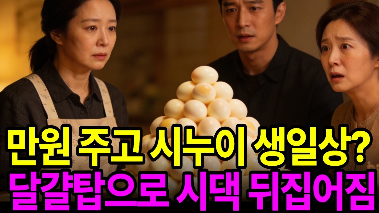 시누이 생일상 차리라며 시어머니가 만원 주길래 삶은 달걀 한 판으로 상 차리자 시어머니 시누이 뒤집어지는데 l 레전드 사연 ㅣ 고부갈등 ㅣ 오디오북 ㅣ 치매예방 ㅣ 라디오 사연