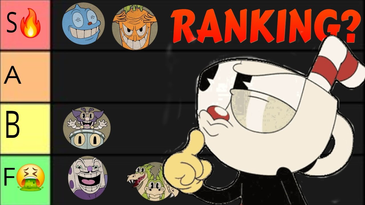 RANKING EVERY CUPHEAD BOSS BY DIFFICULTY! (no  Run n' Guns)