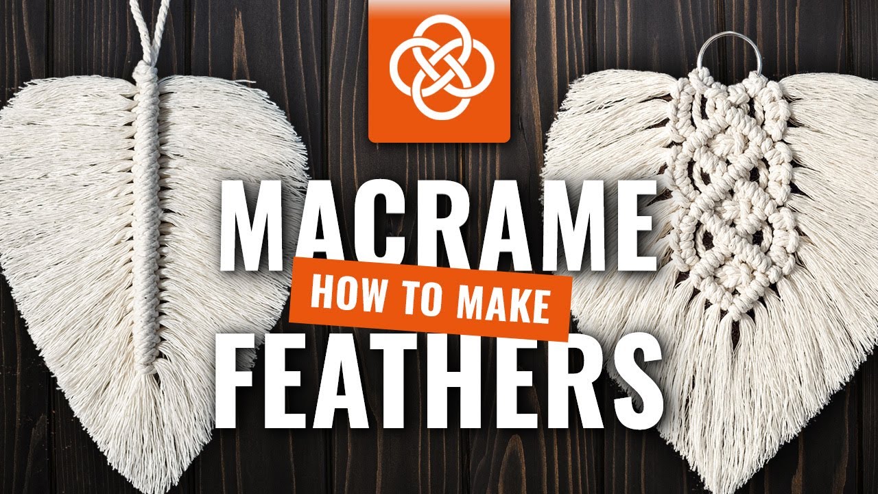 Перья в технике макраме  | DIY | Урок макраме для начинающих