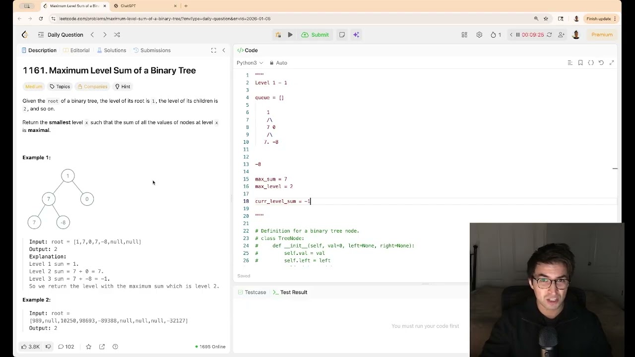LeetCode Everyday Until I Pass The Final Tech Interview - LeetCode 1161