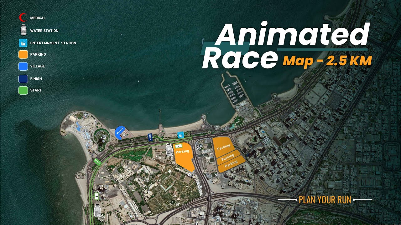 NBK Run 2024 | Animated Race Maps for 2.5 KM