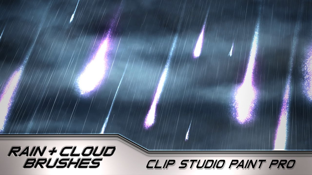 How to Use the Custom Cloud and Rain Brushes Clip Studio Paint - Tutorial