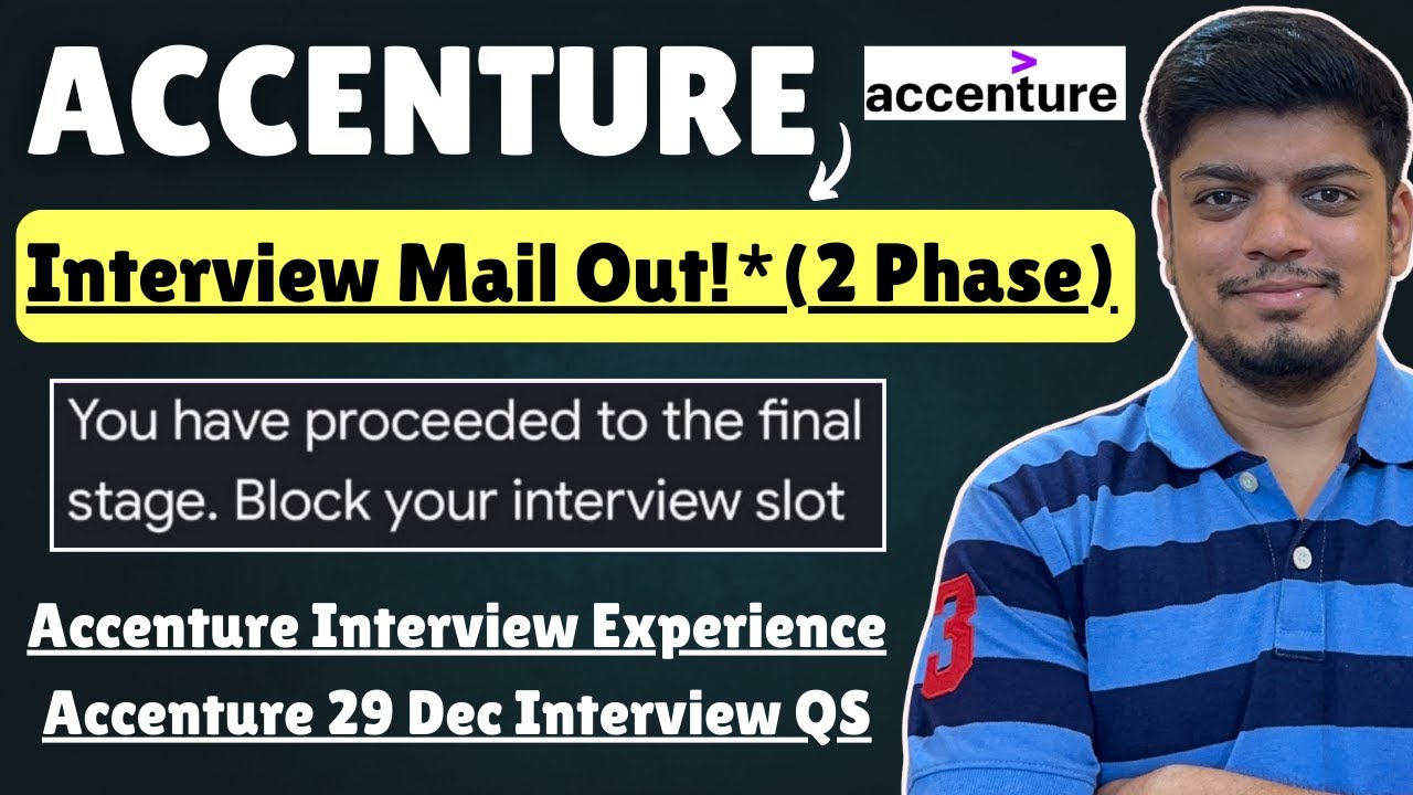 🔥Accenture Interview Mail Out! | Accenture Interview Questions & Answers 2025 | ASE Interview