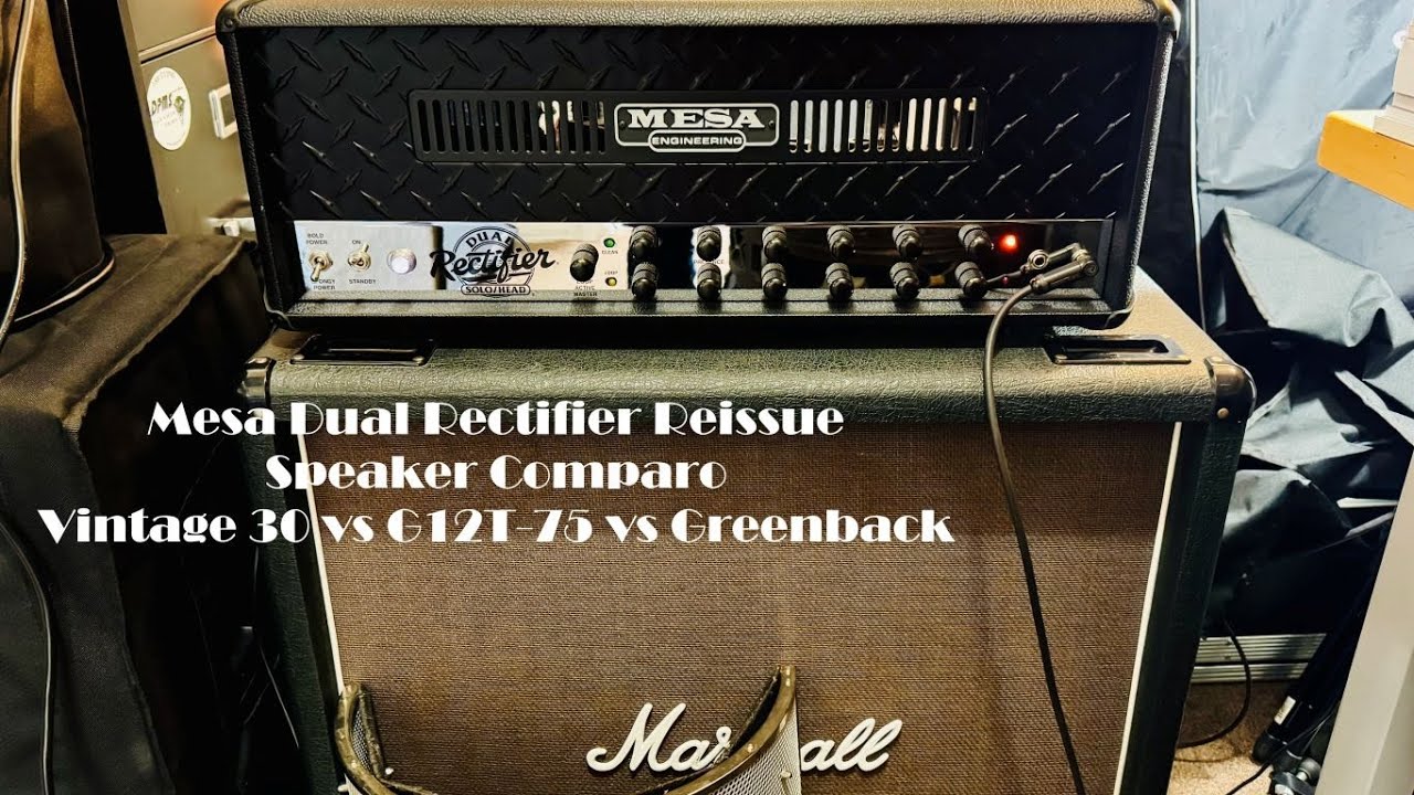 Mesa Boogie 90s Dual Rectifier Reissue: Vintage 30 vs G12T-75 vs Greenback Speaker Shootout!