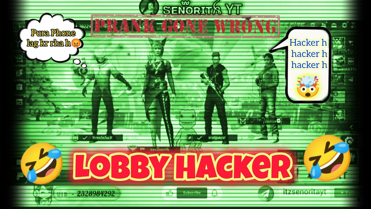 LOBBY HACK PRANK GONE WRONG 🤦 #freefire #prank