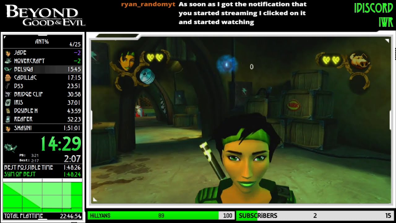 Beyond Good & Evil HD - Speedrun in 1:49:51 [Former WR]