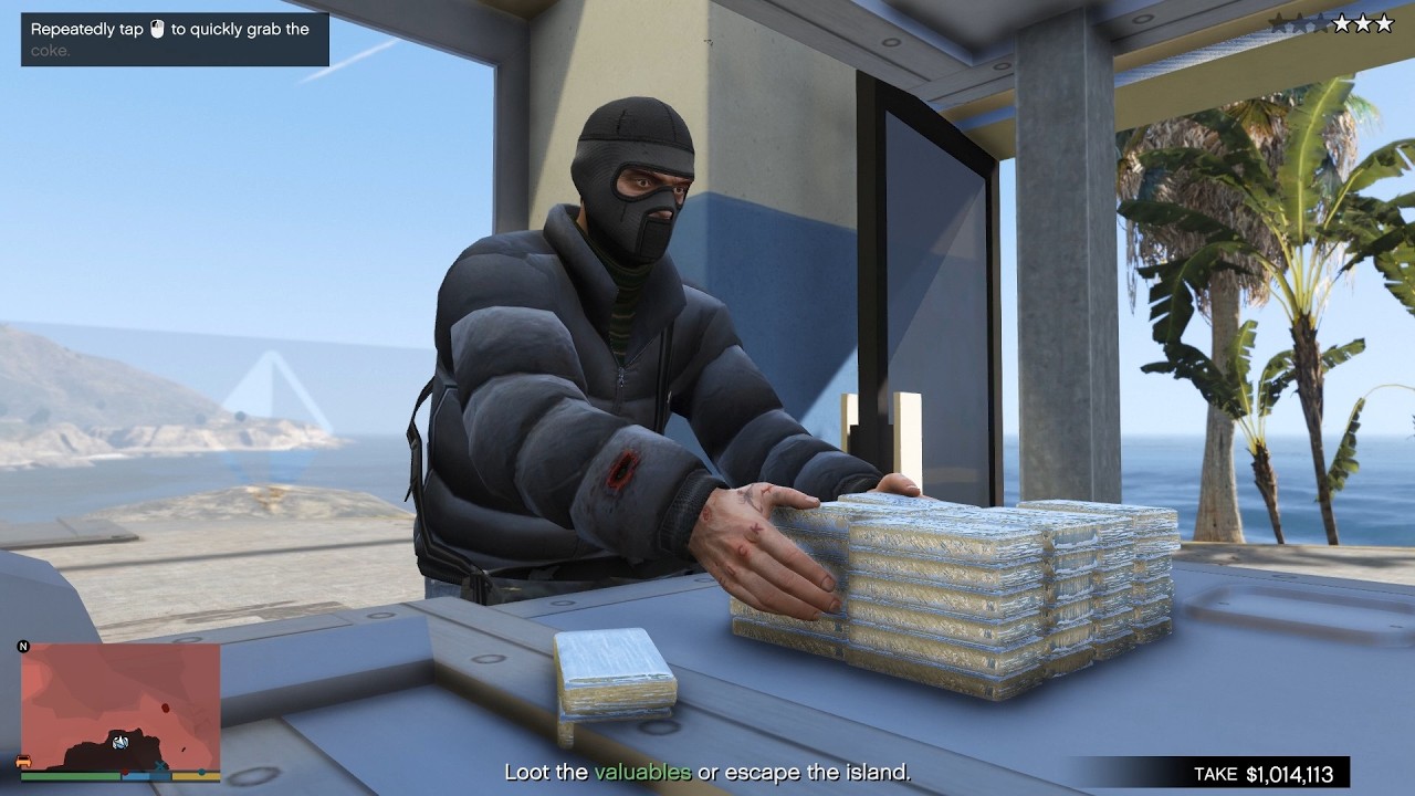 GTA 5 Island Vault Heist + 10 Star Wanted Level Escape [R.D.E. 4.1.3]