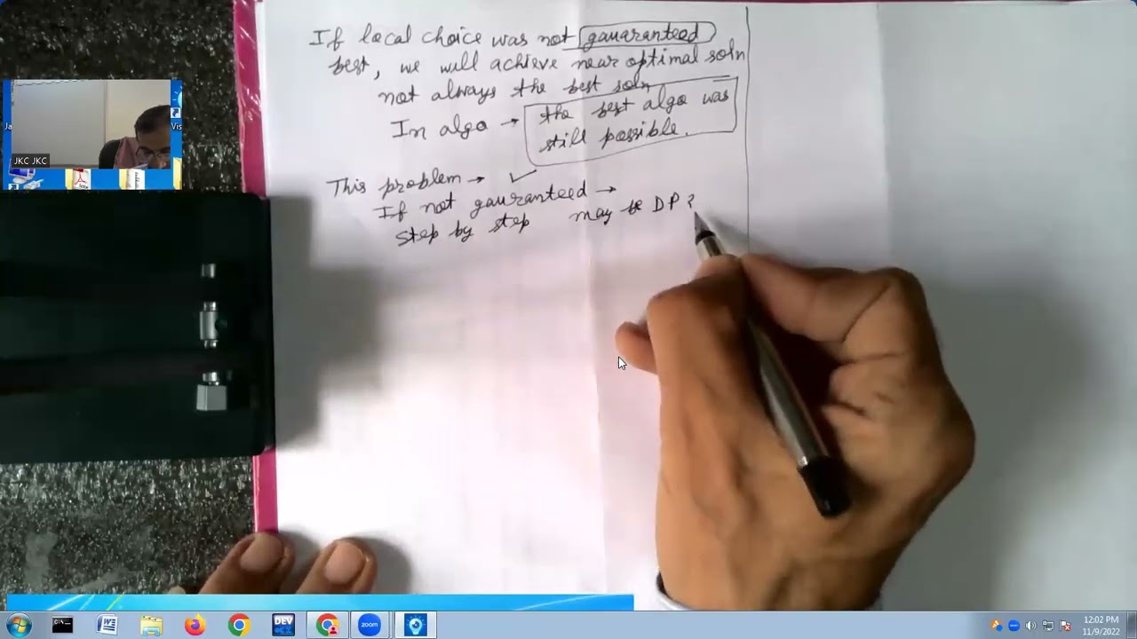 Algo L32: Greedy Approach: Algorithm 2: Activity Selection Problem