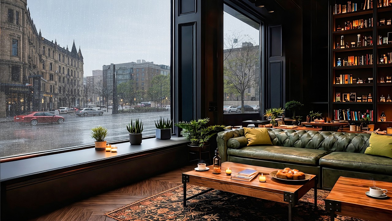 Cozy Jazz for Lounge Evenings | Gentle Rain Sounds | Velora Jazz