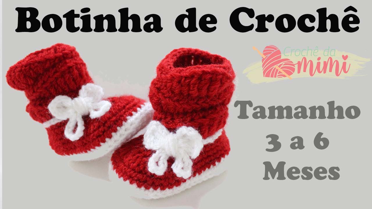 Como fazer um SAPATINHO de CROCHÊ sanfonado com LAÇO
