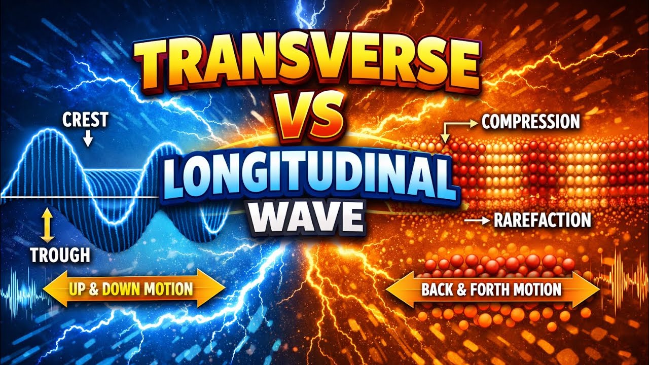 Transverse vs Longitudinal Waves | Complete Explanation in 5 Minutes