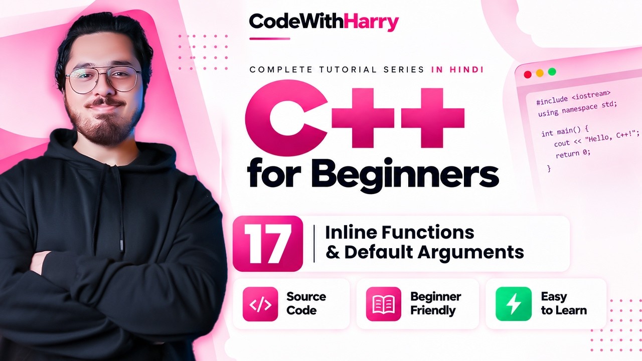 Inline Functions, Default Arguments & Constant Arguments in C++ | C++ Tutorials for Beginners #17
