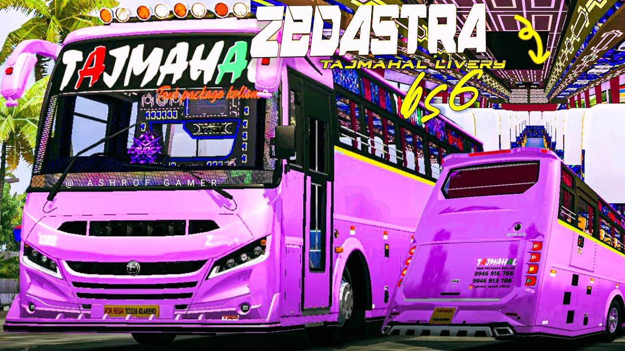 New TAJMAHAL LIVERY FOR LIONKING ZEDASTRA BS6 MOD For Bussid 😍New Bus Mod For Bussid New #bussid