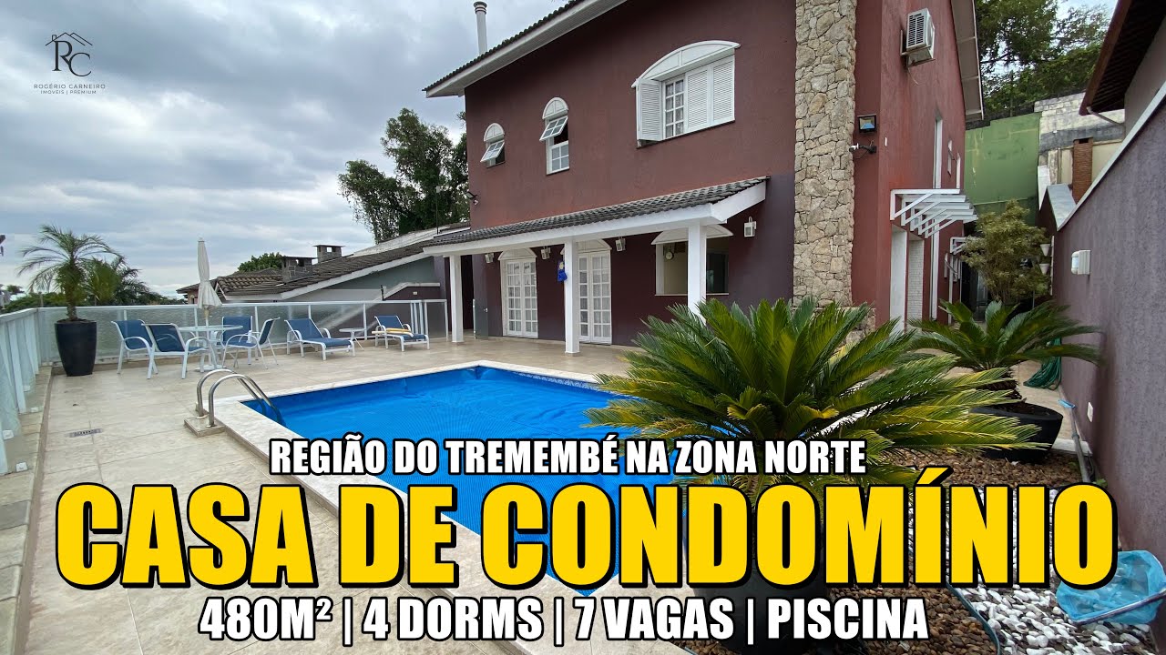 CASA DE CONDOMÍNIO COM 4 DORMITÓRIOS E UMA BELA PISCINA NO BAIRRO TREMEMBÉ ZONA NORTE DE SÃO PAULO