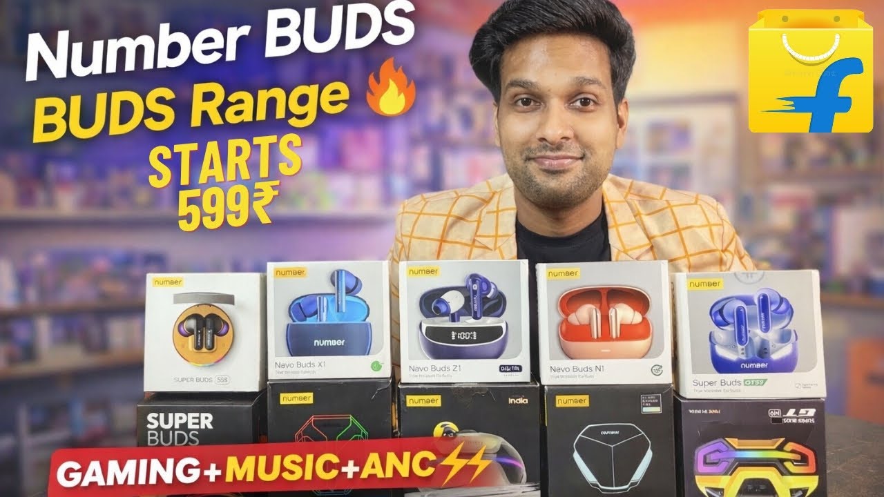 Number Super buds Range ⚡ Gaming buds | Music | Movie | Anc | Top buds range | Flipkart | New video